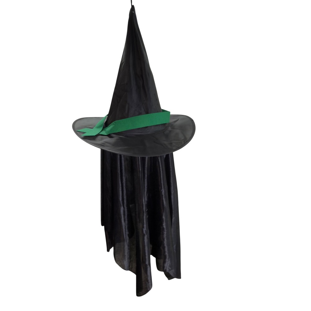 Halloween Hanging Witch Hat Ghost Decoration Black Green Jack-O-Lantern Spooky